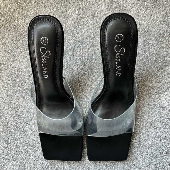 ShoeLand Clear High Heel Sandals, Women’s 7.5 - Picture 3 of 6